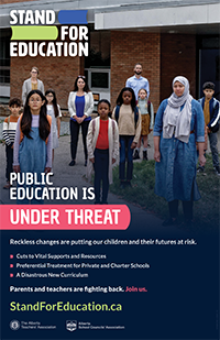 Campaign Poster-Stand for Education-Students and Teachers outside of school
