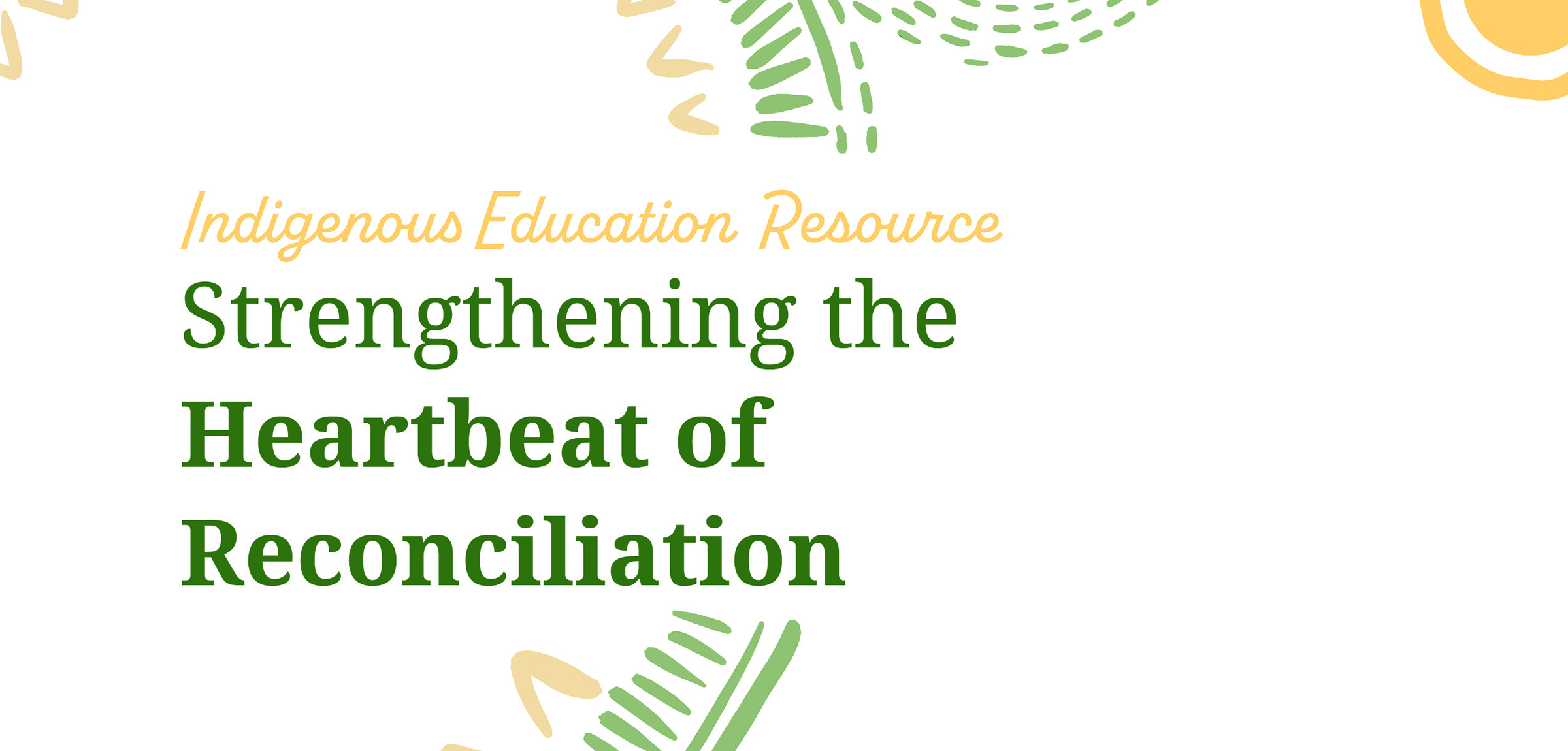 Close-up of cover text on Strengthening the Heartbeat of Reconciliation 