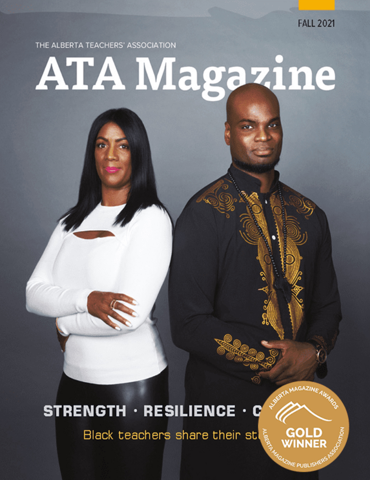 Cover of the 2022 Alberta Magazine Awards winning ATA Magazine issue featuring black teachers in Alberta