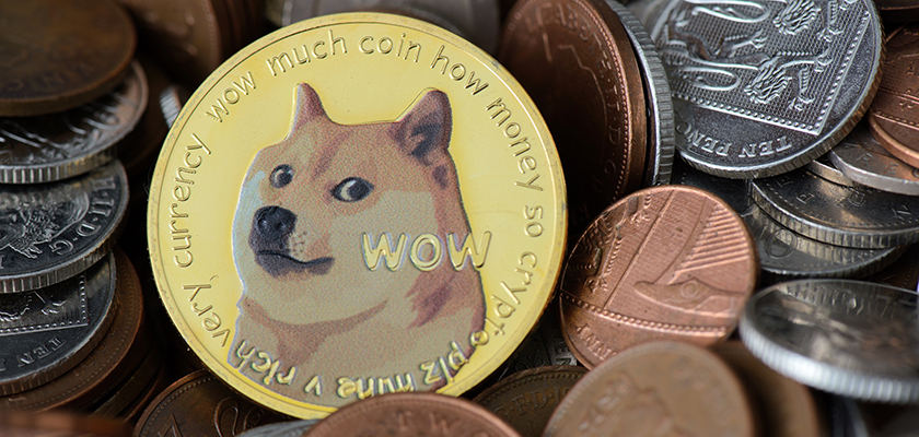 Coins with an image of a dog