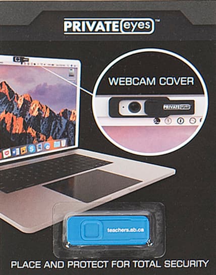 Webcam cover with ATA logo