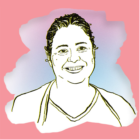 Portrait illustration of Sue Kelin