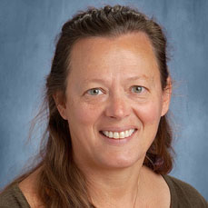 Portrait of woman with brown hair