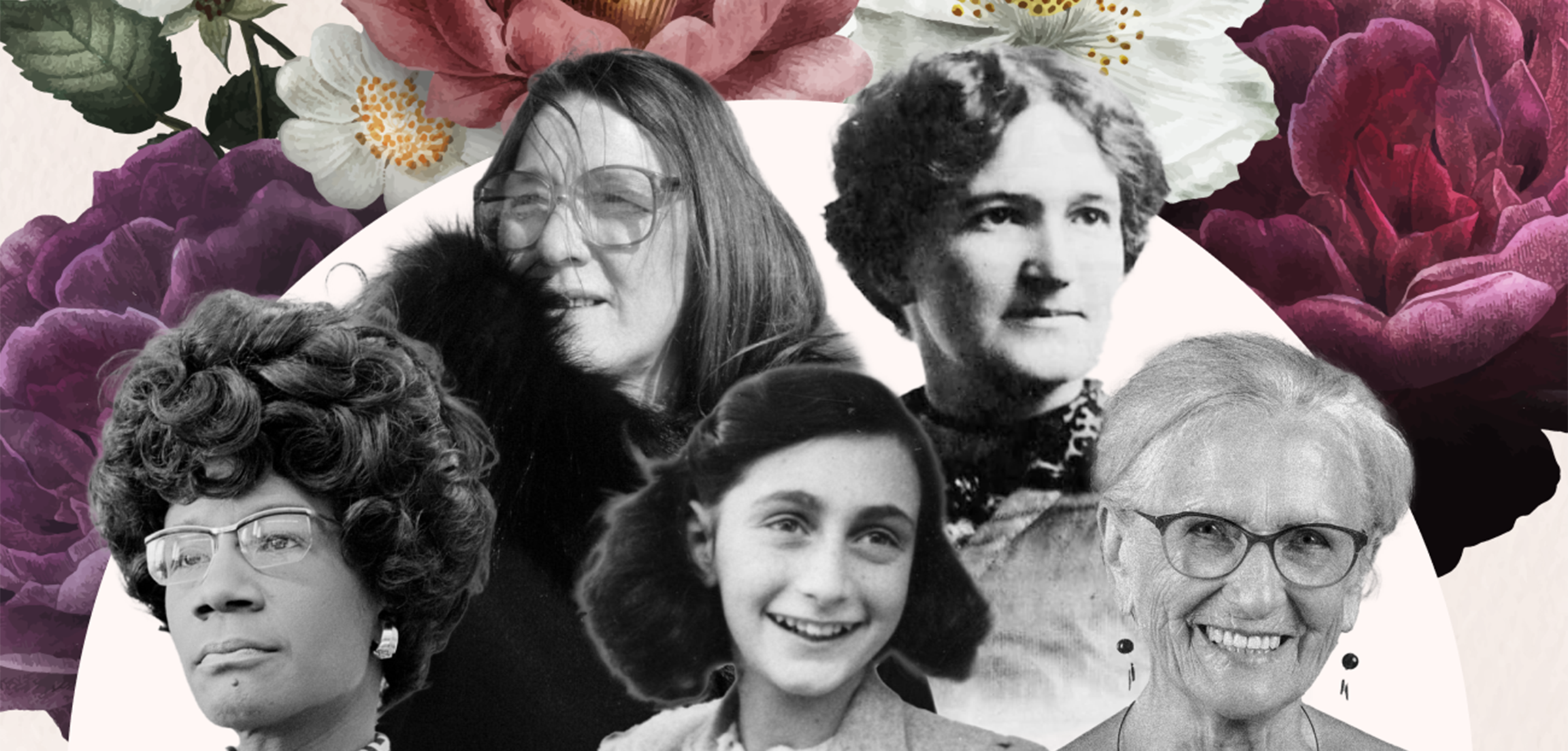 Collage of notable women from history