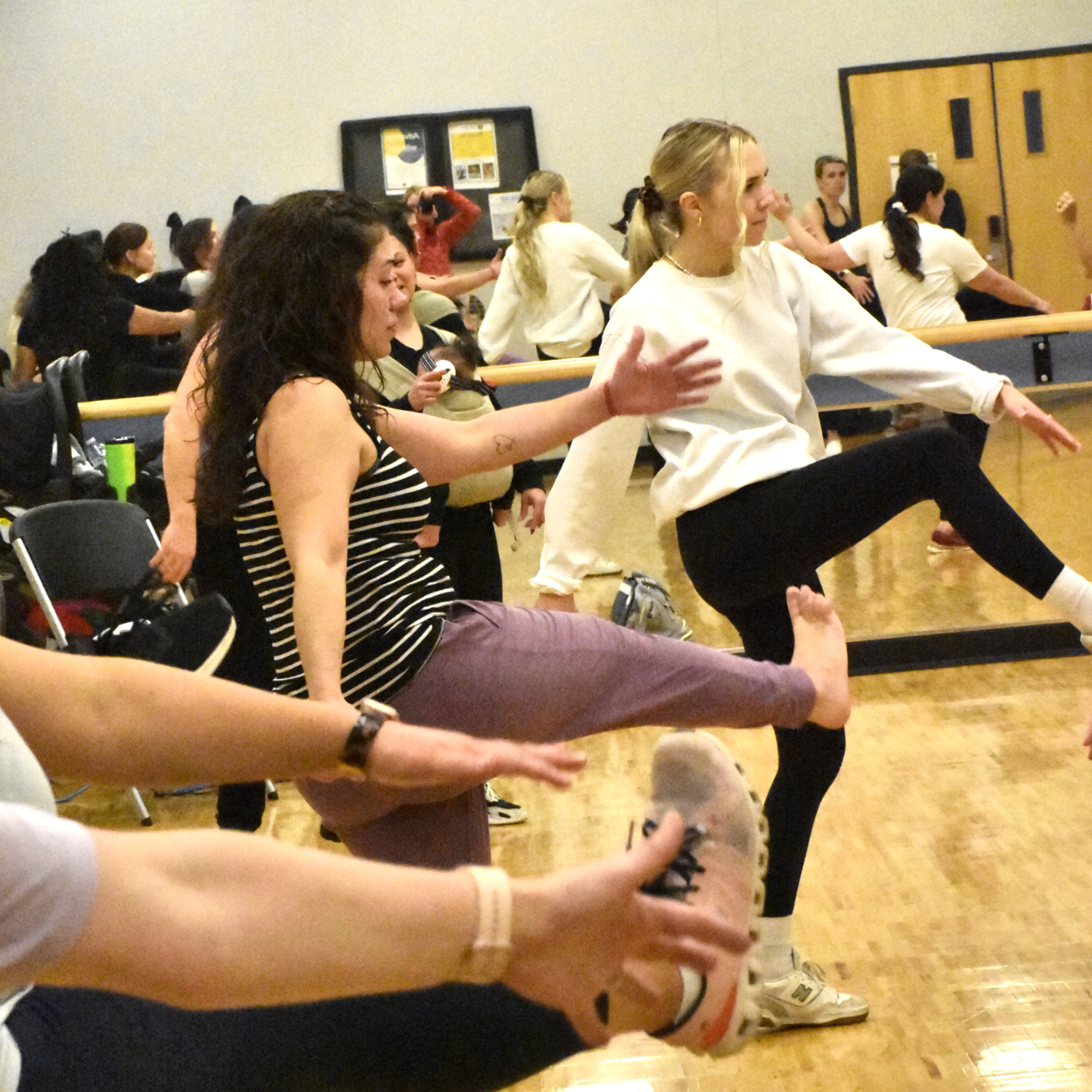 Participants in an aerobics class