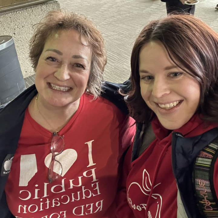 Two women taking a selfie