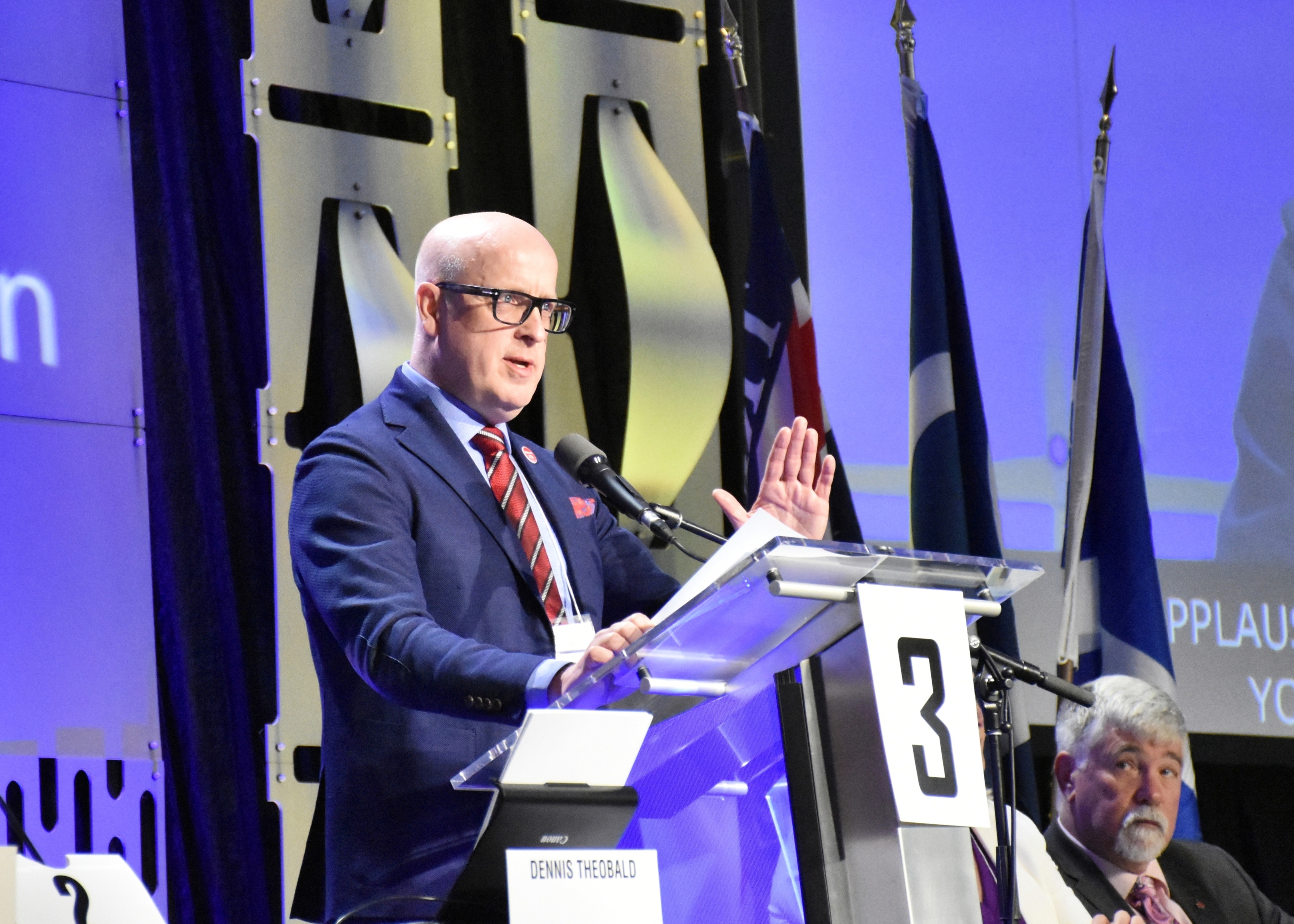 ATA President Jason Schilling delivers his address to members at the 2025 ARA