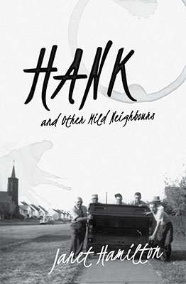A black and white cover with "HANK" scrawled along the top, and an archival image of 6 men moving an upright piano along the bottom.