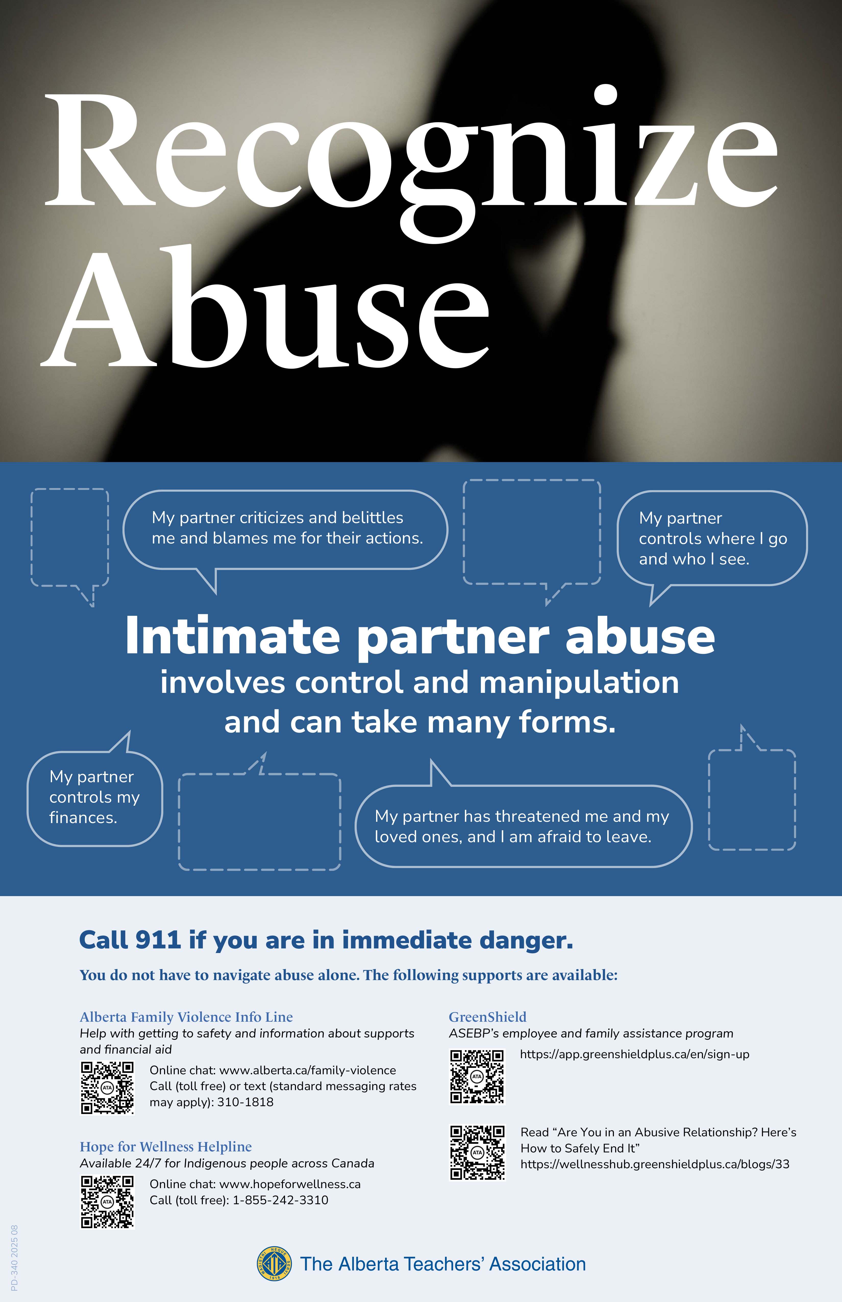 Intimate partner abuse awareness poster