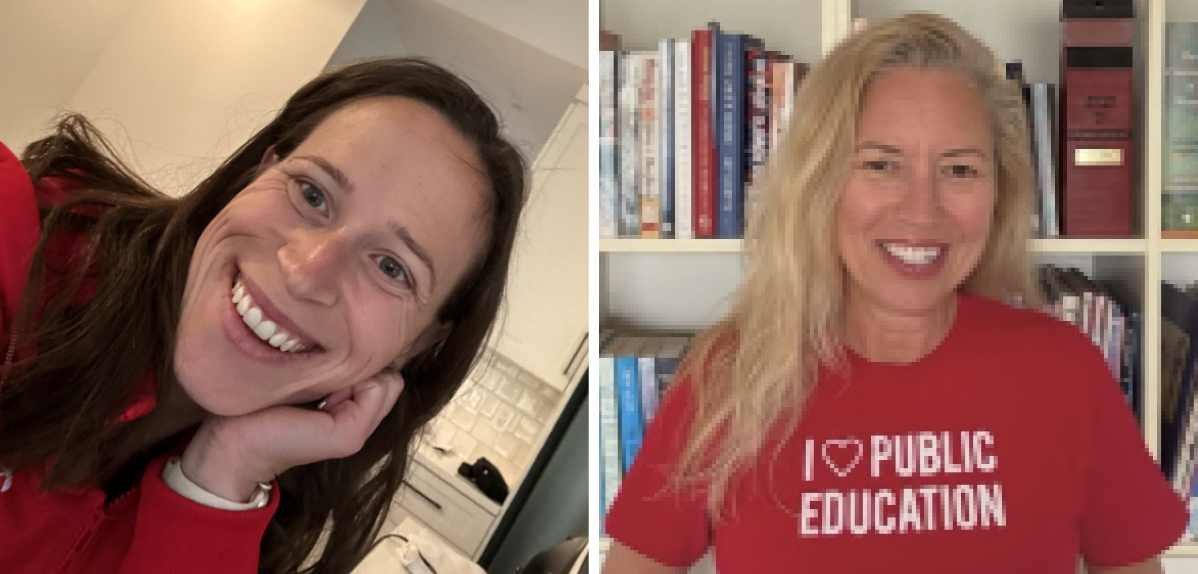 Carly Miller and teacher