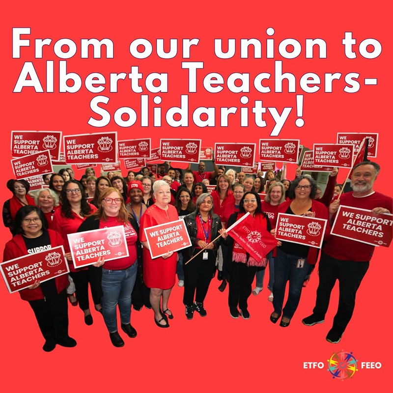 Members of the Elementary Teachers' Federation of Ontario