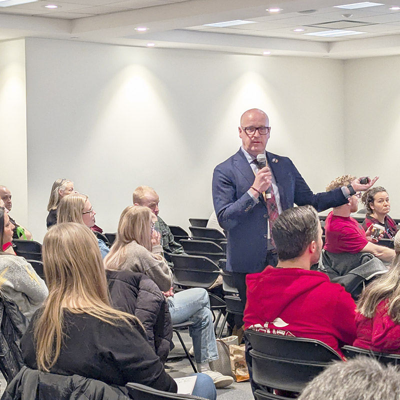 ATA president Jason Schilling speaks to a group of conference attendees