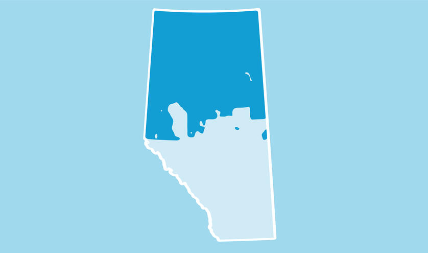 Northwest District on Alberta map