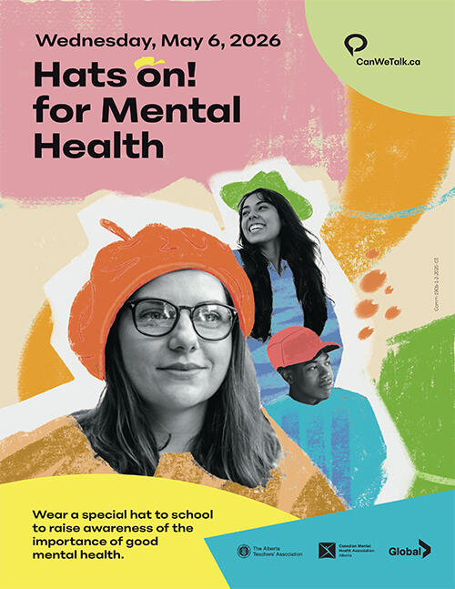 Poster of teens with illustrated hats