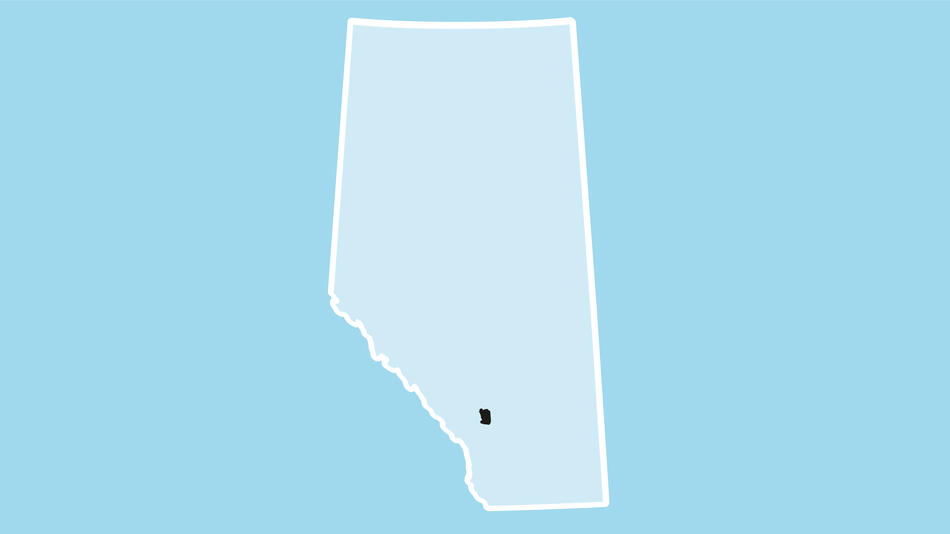 Calgary City District on Alberta map