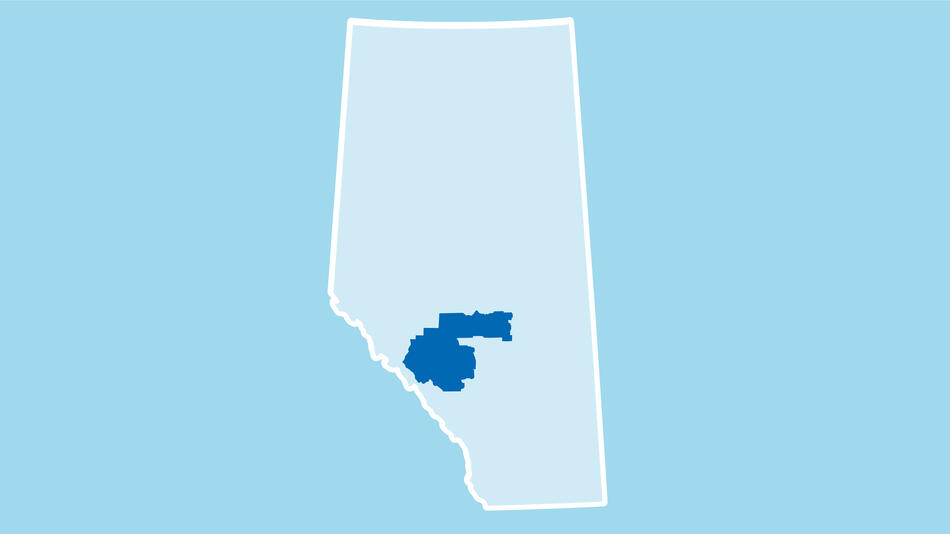 Central District on Alberta map