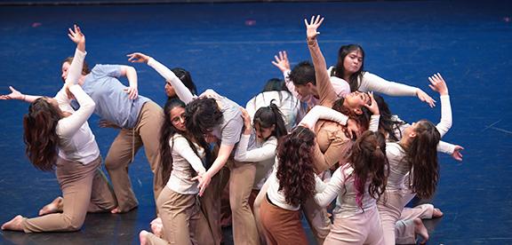 Dancers on a stage