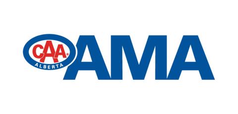 Alberta Motor Association blue and red logo 