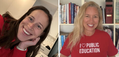 Carly Miller and teacher