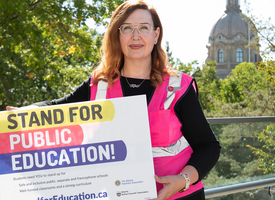 Stand for Education Rally Captain Myra Rybotycki