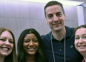 A group of four attendees at the ARA