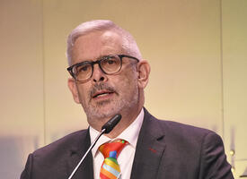 Dennis Theobald speaks at the 2023 ARA