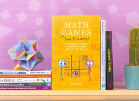Display of books about math