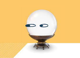 Fortune ball with googly eyes