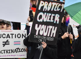 Counter protest signs from Sept 20th protest at Barnett House