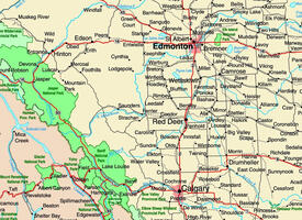 Alberta map