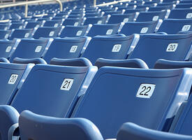 Empty arena seats