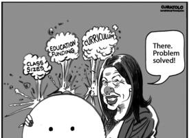 The AB government is not dealing with the most important issues teacher face