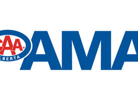 Alberta Motor Association blue and red logo 