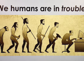 A cartoon of human evolution