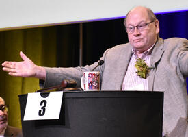 Calvin Fraser accepts his Honorary Membership Award at this year's ARA