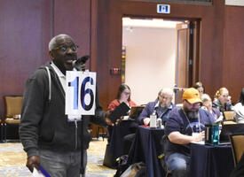 Cecil Hall speaks at this year's ARA