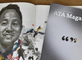 A photo of an issue of the ATA Magazine