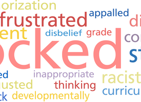 wordle of words reacting to changes in the k-6 curriculum