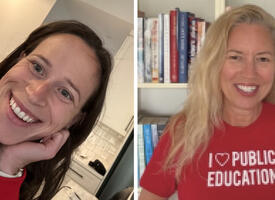 Carly Miller and teacher