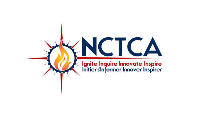 North Central Teachers' Convention Association compass logo with a flame in the center 
