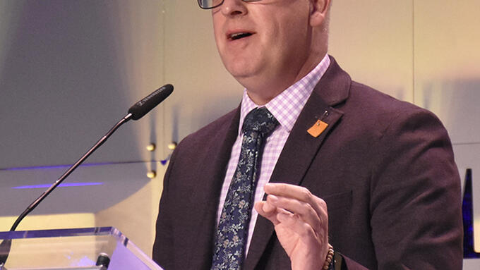 Jason Schilling speaks at the 2023 ARA