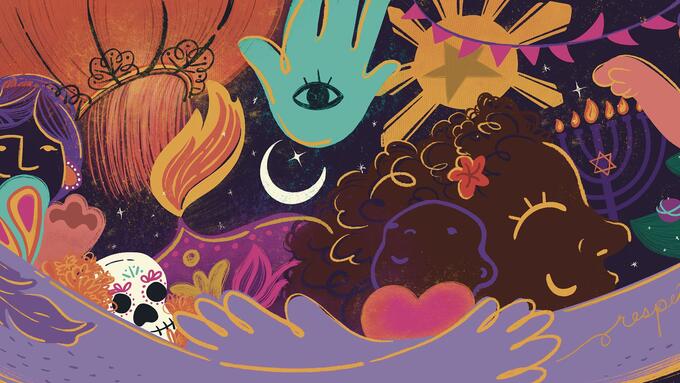 Illustrative collage depicting different diversity themes