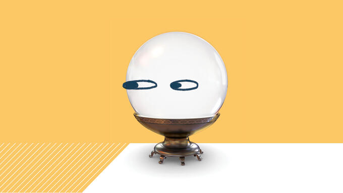 Fortune ball with googly eyes