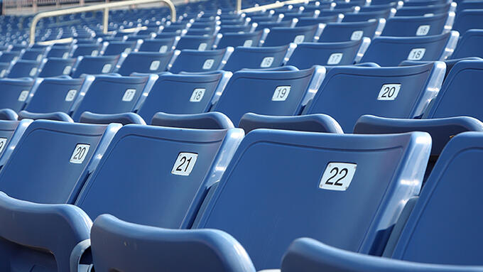 Empty arena seats