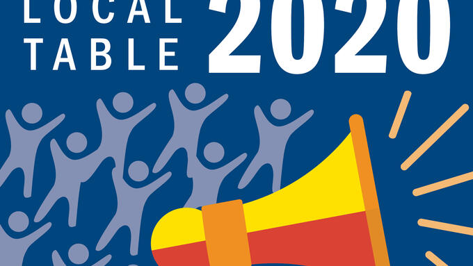 Cartoon image of Local Table 2020