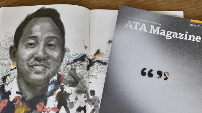 A photo of an issue of the ATA Magazine