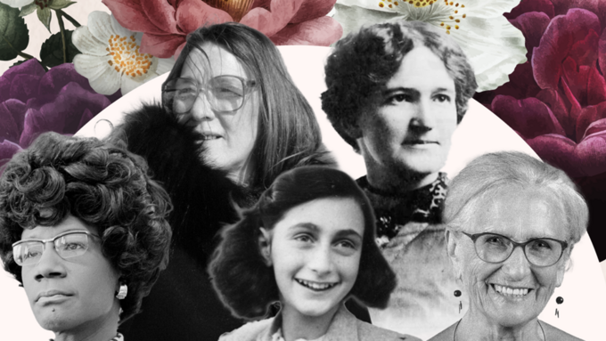 Collage of notable women from history