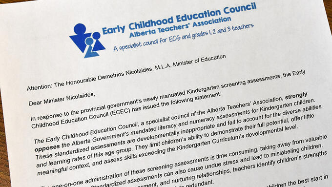 Letter to Education Minister