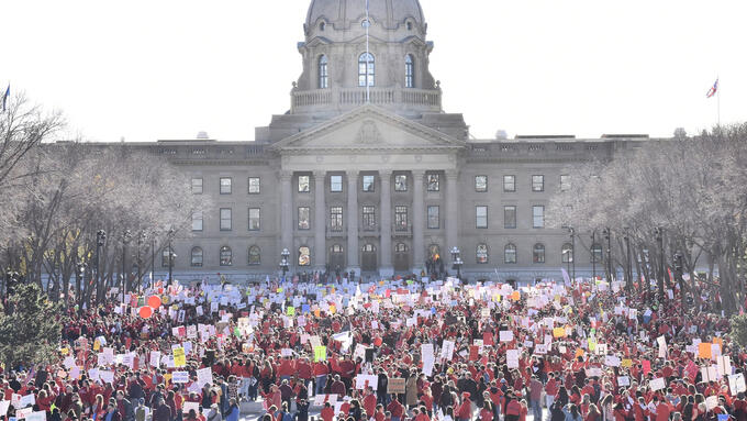 A photo of rally participants