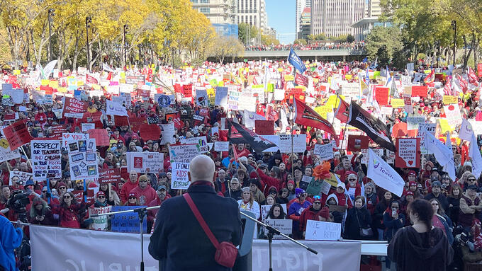 A view of the crowd at a recent rally